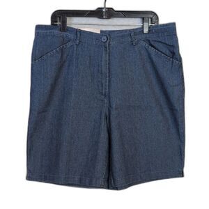 White Stag Blue Denim Bermuda Shorts Women's 16 NWT